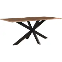Lizzely Garden & Living Eettafel langwerpig 180cm Jeffo bruin langwerpige tafel