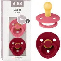 BIBS fopspeen Colour Ruby/Coral 0-6 maanden, 2 stuks.