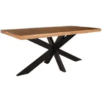 Lizzely Garden & Living Eettafel langwerpig mangohout 180cm lichtbruin John langwerpige tafel duurzaam mango eetkamertafel