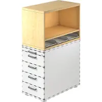 Hjh OFFICE PRO SIGNA SCA1 - Rolcontainer Esdoorn