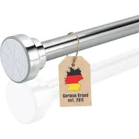 Intirilife telescoopstang 55 - 85 cm - douchegordijnstang van roestvrij staal zonder boren - klemstang gordijnstang