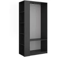 Vicco Elmo Kledingopslagkast – 80 x 200 cm Set van 2 Antraciet