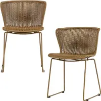 Woood Wings Tuinstoel - Honinggeel - Kunststof - 78x55x54 - Set van 2