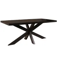 Lizzely Garden & Living Eettafel langwerpig mangohout 180cm zwart John langwerpige tafel duurzaam mango eetkamertafel