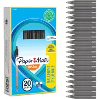 Papermate InkJoy 100 RT InkJoy Intrekbaar Balpen Zwart 0,8 mm Medium Balpen 20 Stuks