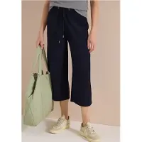 Cecil Dames 3/4 broek met wijde pijpen in Loose Fit - Blauw - M