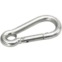 Talamex Carabiner Hook/eye 10 Units Zilver 60 mm