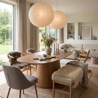 Giga Meubel Eettafel Stijn Bruin Deens Ovaal 180cm