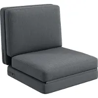 HOMCOM - Vloersofa - 3-in-1 - Scharnierend - Polyester - Donkergrijs