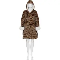 Atmosphera Fleecedeken Met Mouwen - Hoodie blanket - Tv deken - Leopard