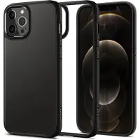 Spigen Ultra Hybrid iPhone 12 Pro / iPhone 12 Hoesje Zwart