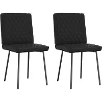 vidaXL Eetkamerstoelen 2 st kunstleer zwart