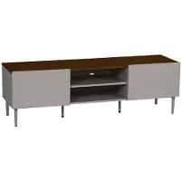 Sweeek - Tv-meubel metaal en houtdecor 2 deuren 140cm - ashton
