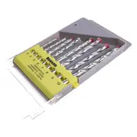 Benson Steenboorset - 8-delig - Hoogwaardig staal - 3-10 mm - Inclusief cassette
