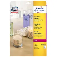 Avery Zweckform L7782-25 crystal clear etiketten 63,5 x 38,1 mm (525 etiketten)