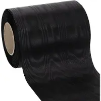 Viana Zwart kranslint 125mm 25m - Elegant rouwlint voor bloemisterij en deco