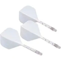 Cuesoul - ROST T19 Integrated Dart Flights - Standard Shape - Clear White