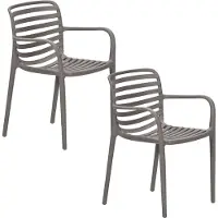 Garden Impressions Mees tuinstoel taupe - 2 stuks