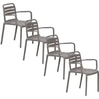 Garden Impressions Moos tuinstoel taupe - 4 stuks