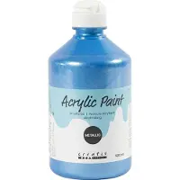 Packlinq Acrylverf Metallic, metallic, blauw, 500 ml/ 1 fles