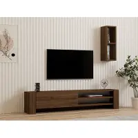 Skye Decor - TV-standaard - Okkernoot - 100% met melamine gecoat spaanplaat - 164 x 34 x 12 cm