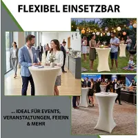 Baumarktplus Bartafelhoes stretch 70 cm beige tafelkleed hoes bistrotafel feesttafel