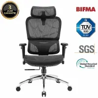 Sihoo M56B - Ergonomische Bureaustoel, Hoge Bureaufauteuil. 3D Dynamische Lendenondersteuning, 3D Verstelbare Hoofdsteun & Armsteunen, Ademend Zwart Mesh Zitoppervlak