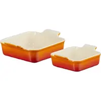 Le Creuset Heritage Ovenschalen Vierkant Oranje