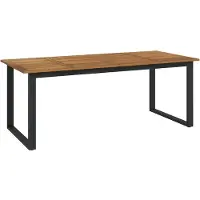vidaXL Tuintafel met U-vormige poten 200x90x75 cm massief acaciahout