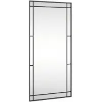 vidaXL Wandspiegel rechthoekig 50x100 cm ijzer zwart