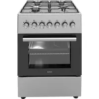 Wiggo vrijstaande gasoven 60 cm roestvrij staal energieklasse A