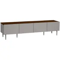 Sweeek - Tv-meubel metaal en houtdecor 4 deuren 180cm - ashton