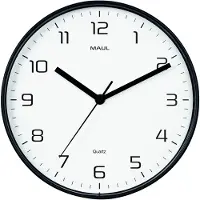 MAUL 9051690 Wandklok Kwarts 25 cm x 4 cm x 25 cm x 25 cm x 40 mm Zwart Slepend uurwerk (geluidsloos)