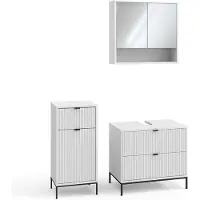 Vicco Eliza Badkamermeubelset – 3 delen Wit