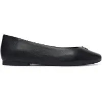 Tommy Hilfiger Ballerina 'TH Monogram Plaque' zwart
