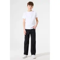 Garcia Ilyano Straight straight leg jeans black denim Zwart Effen - maat 134