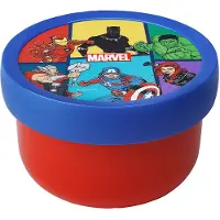 Mepal fruitbox Campus - 300 ml - Inclusief fruitvorkje - Sluit goed af - Snackdoosje - Avengers