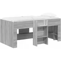 vidaXL Kinderhoogslaper Grijs Sonoma 80 x 160 cm Bewerkt hout