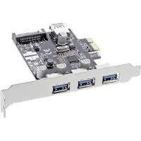 InLine interfacekaart, 3x+1x USB 3.2 Gen.1, PCIe, SATA + LP slot bracket