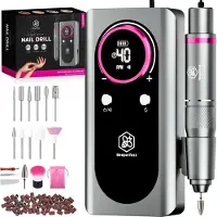 Beeperfect Elektrische Nagelvijl Pocket Edition - Nagelfrees - Manicure en pedicure set - Draadloos - 6000MaH Accu - Inclusief 26 bitjes 60 schuurrolletjes en 5 accessoires - 40.000RPM