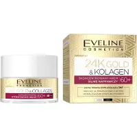 Eveline Cosmetics 24K Gold & Collageen, Intensieve herstellende crème voor de rijpe huid (60+), 50 ml