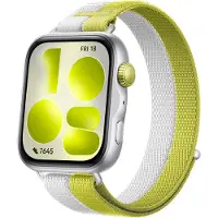 Huawei Smartwatch Watch Fit 5 Bluetooth Zilver met fluoroelastomeer armband Wit en Groen
