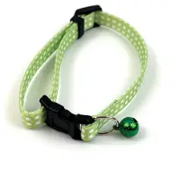 Happy pet Kattenhalsband - Verstelbaar Ruit Groen - 18-30 cm, Lichtgewicht met Bel