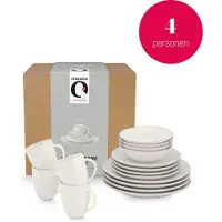 Vt wonen Servies vtwonen Dinnerware White-Blue Line (16-delig)