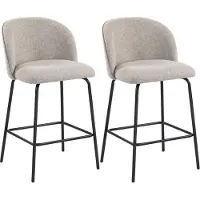 HOMCOM Barkruk-Polyester, Staal-55L x 50B x 93H cm-Lichtgrijs