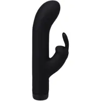 Doc Johnson - Silicone Rabbit Vibrator - Zwart