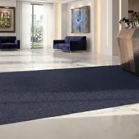 Floordirekt Vuilvangmat Hong Kong - Veelzijdig Inzetbaar - Antislip - Blauw - 100 x 350 cm - Stevig & Onderhoudsvriendelijk voor Binnen & Entree