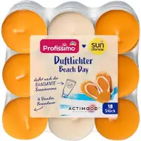 Profissimo Geurtheelichtjes Beach Day - 18 stuks | Geurkaarsjes met Zomer Geur - Theelichtjes - Branduur: 4h