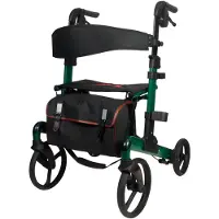 Identités Neo Fold Dubbel Opvouwbare Lichtgewicht Rollator – Groen - Maat S