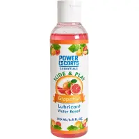 Power Escorts Glijmiddel op Waterbasis 200 ml – Grapefruit Smaak – Slide & Play – Geschikt voor Condooms